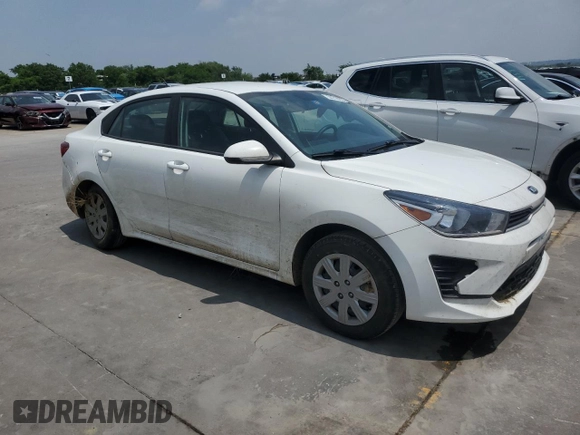 2021 Kia Rio LX with VIN 3KPA24AD2ME365039, listed as a Copart auction lot 54216934 with 77,741 mi miles and Salvage Title. Bid and sale history available at carsss.com. Image 4.