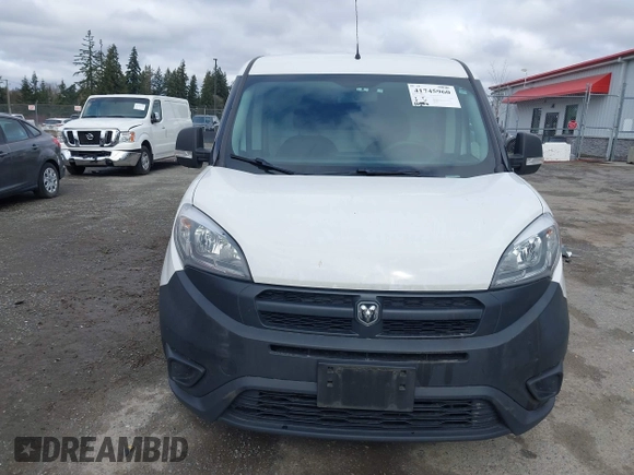 2018 Ram ProMaster City Cargo Van Tradesman with VIN ZFBERFAB5J6K35252, listed as a IAAI auction lot 41745960 with 108,100 mi miles. Bid and sale history available at carsss.com. Image 12.