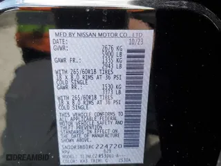 2024 Nissan Pathfinder Rock Creek with VIN 5N1DR3BD1RC224720, listed as a Copart auction lot 42541675 with 10,545 mi miles and Salvage Title. Bid and sale history available at carsss.com. Image 13.