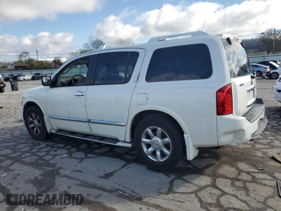 2007 Infiniti QX56 with VIN 5N3AA08A57N806639, listed as a Copart auction lot 80246444 with 210,515 mi miles and Clean Title. Bid and sale history available at carsss.com. Image 2.