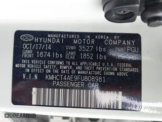 2015 Hyundai Accent GLS with VIN KMHCT4AE9FU808981, listed as a IAAI auction lot 41930246 with 160,406 mi miles. Bid and sale history available at carsss.com. Image 9.