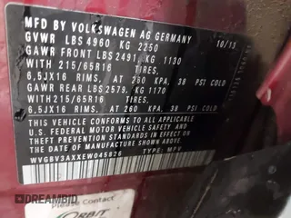 2014 Volkswagen Tiguan S z VIN WVGBV3AXXEW045826, wystawiony jako IAAI lot #42173285 z przebiegiem 126 260 mil mil oraz . Historia ofert i sprzedaży dostępna na DreamBid. Obrazek 9.