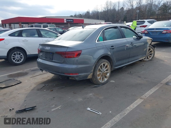 2019 Audi A4 Premium Plus with VIN WAUENAF46KN018769, listed as a IAAI auction lot 41418569 with 90,640 mi miles. Bid and sale history available at carsss.com. Image 4.