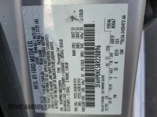 2011 Ford Fusion SPORT with VIN 3FAHP0KC5BR228896, listed as a Copart auction lot 50044725 with 47,049 mi miles and Salvage Title. Bid and sale history available at carsss.com. Image 12.