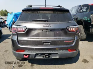 2018 Jeep Compass Trailhawk with VIN 3C4NJDDB8JT307863, listed as a Copart auction lot 66038444 with 46,514 mi miles and Salvage Title. Bid and sale history available at carsss.com. Image 6.