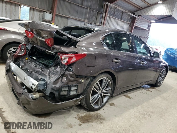 2015 Infiniti Q50 Premium with VIN JN1BV7AP3FM336311, listed as a Copart auction lot 56193875 with 110,984 mi miles and Salvage title. Bid and sale history available at DreamBid. Image 3.