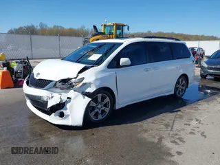 2017 Toyota Sienna SE with VIN 5TDXZ3DC8HS871148, listed as a IAAI auction lot 42035137 with 124,126 mi miles and . Bid and sale history available at DreamBid. Image 2.