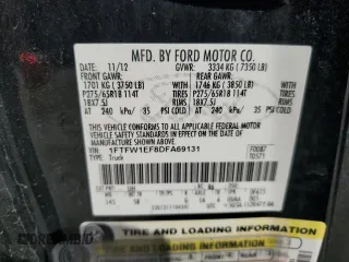 2013 Ford F-150 XL with VIN 1FTFW1EF8DFA69131, listed as a Copart auction lot 48292535 with 194,204 mi miles and Salvage Title. Bid and sale history available at carsss.com. Image 12.
