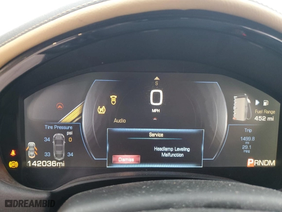 2013 Cadillac XTS Premium with VIN 2G61S5S39D9174862, listed as a Copart auction lot 87088534 with 142,036 mi miles and Salvage Title. Bid and sale history available at carsss.com. Image 9.