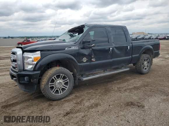 2013 Ford F-350 Platinum z VIN 1FT8W3BTXDEB51852, wystawiony jako Copart lot #58228825 z przebiegiem 6 577 mil mil oraz Szkoda całkowita • Salvage title. Historia ofert i sprzedaży dostępna na DreamBid. Obrazek 1.