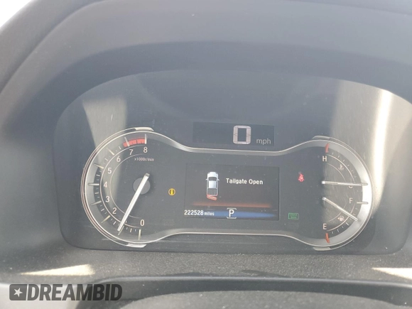 2017 Honda Ridgeline RT with VIN 5FPYK2F26HB008349, listed as a Copart auction lot 56672595 with 222,528 mi miles and Salvage title. Bid and sale history available at DreamBid. Image 9.