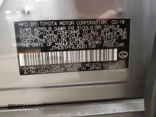2018 Lexus LS with VIN JTHC51FF6J5001706, listed as a Copart auction lot 82343894 with 67,127 mi miles and Salvage Title. Bid and sale history available at carsss.com. Image 12.