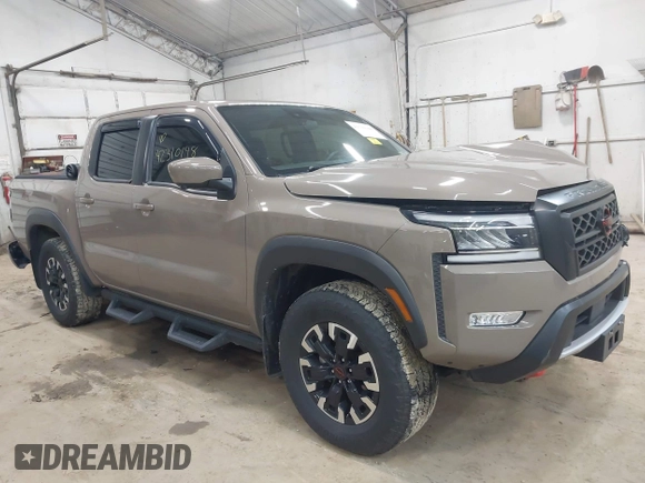 2024 Nissan Frontier SV with VIN 1N6ED1EK8RN613989, listed as a IAAI auction lot 42310148 with 14,202 mi miles and . Bid and sale history available at DreamBid. Image 1.
