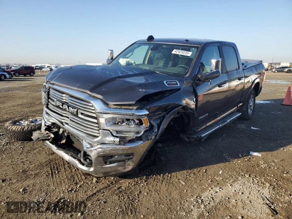 2022 Ram 2500 Laramie with VIN 3C6UR5FL2NG243857, listed as a Copart auction lot 42424235 with 58,474 mi miles and Salvage Title. Bid and sale history available at carsss.com. Image 1.