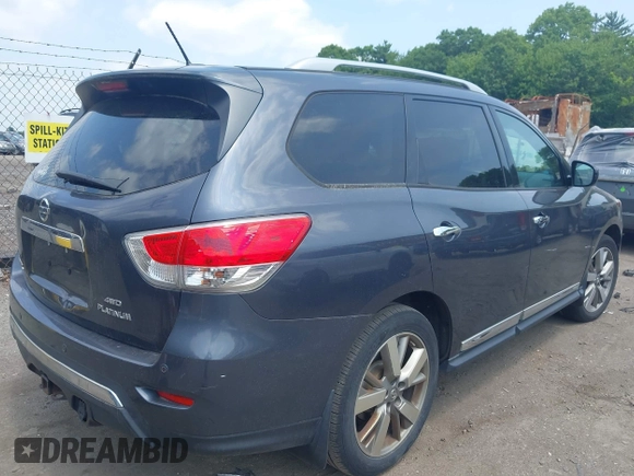 2013 Nissan Pathfinder SV with VIN 5N1AR2MMXDC669881, listed as a IAAI auction lot 42571921 with 158,714 mi miles and . Bid and sale history available at DreamBid. Image 4.