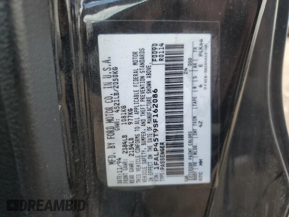 1995 Ford Mustang z VIN 1FALP45T9SF162086, wystawiony jako Copart lot #53375995 z przebiegiem 70 565 mil mil oraz Czysty tytuł • Clean title. Historia ofert i sprzedaży dostępna na DreamBid. Obrazek 12.