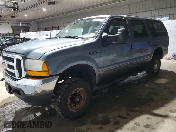 2001 Ford Excursion XLT z VIN 1FMNU41S11ED30084, wystawiony jako Copart lot #85847624 z przebiegiem 122 272 mil mil oraz Szkoda całkowita • Salvage title. Historia ofert i sprzedaży dostępna na DreamBid. Obrazek 1.