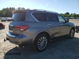 2017 Infiniti QX80 with VIN JN8AZ2NC3H9432070, listed as a Copart auction lot 60469744 with 52,173 mi miles and Salvage Title. Bid and sale history available at carsss.com. Image 3.