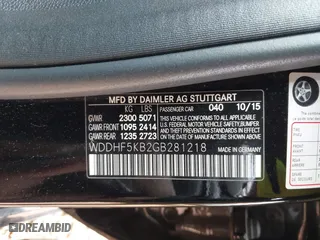 2016 Mercedes-Benz E-Class E 350 Sport with VIN WDDHF5KB2GB281218, listed as a IAAI auction lot 41868737 with 118,554 mi miles. Bid and sale history available at carsss.com. Image 9.