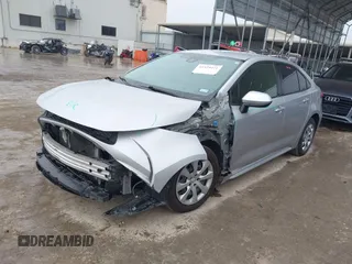 2020 Toyota Corolla LE with VIN JTDEPRAEXLJ079921, listed as a IAAI auction lot 41429471 with 97,752 mi miles. Bid and sale history available at carsss.com. Image 2.