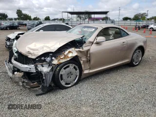 2002 Lexus SC 430 with VIN JTHFN48Y320010682, listed as a Copart auction lot 60476285 with 198,630 mi miles and Salvage title. Bid and sale history available at DreamBid. Image 1.