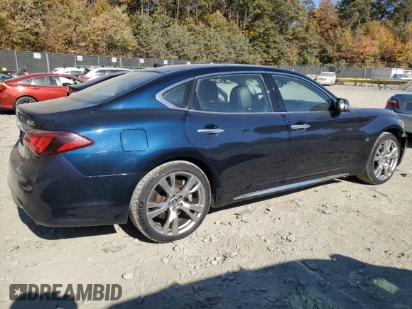 2018 Infiniti Q70 Luxe with VIN JN1BY1PR6JM370328, listed as a Copart auction lot 77170614 with 118,732 mi miles and Salvage title. Bid and sale history available at DreamBid. Image 3.