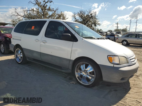2001 Toyota Sienna CE with VIN 4T3ZF19C71U347363, listed as a Copart auction lot 77733724 with 218,412 mi miles and Non Repairable. Bid and sale history available at carsss.com. Image 4.
