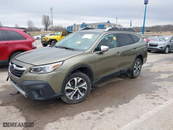 2021 Subaru Outback Touring with VIN 4S4BTAPCXM3168170, listed as a IAAI auction lot 41531798 with 0 mi miles. Bid and sale history available at carsss.com. Image 2.