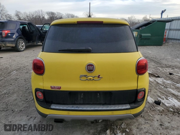 2014 FIAT 500L Trekking with VIN ZFBCFADH5EZ009882, listed as a Copart auction lot 41487155 with 55,122 mi miles and Salvage Title. Bid and sale history available at DreamBid. Image 6.