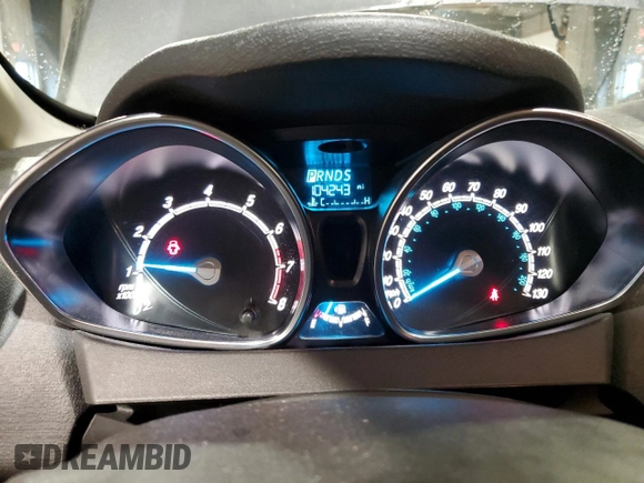 2015 Ford Fiesta SE with VIN 3FADP4BJ5FM123167, listed as a Copart auction lot 52576405 with 104,243 mi miles and Salvage Title. Bid and sale history available at DreamBid. Image 9.