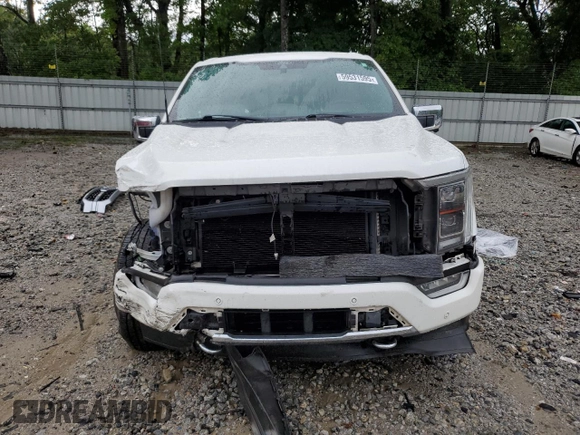 2022 Ford F-150 XL with VIN 1FTFW1E81NFA23191, listed as a Copart auction lot 59531595 with 92,203 mi miles and Salvage title. Bid and sale history available at DreamBid. Image 5.