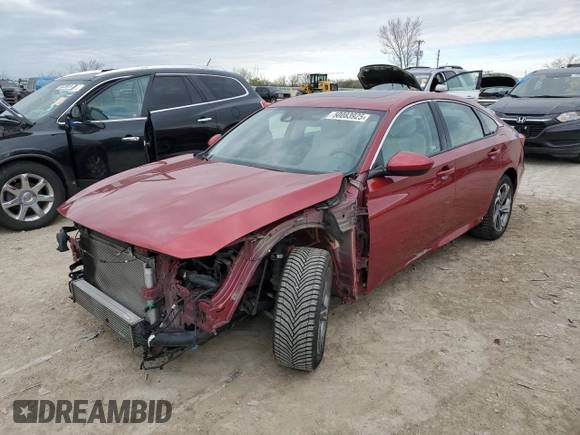 2018 Honda Accord EX with VIN 1HGCV1F48JA113271, listed as a Copart auction lot 50083925 with 31,299 mi miles and Salvage Title. Bid and sale history available at DreamBid. Image 1.