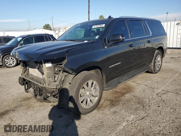 2023 Chevrolet Suburban LT with VIN 1GNSCCKD1PR124986, listed as a Copart auction lot 87432904 with 105,026 mi miles and Salvage Title. Bid and sale history available at DreamBid. Image 1.