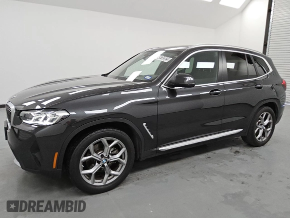2024 BMW X3 sDrive30i with VIN 5UX43DP03R9W14974, listed as a Copart auction lot 49742925 with 21,256 mi miles and Clean Title. Bid and sale history available at DreamBid. Image 1.