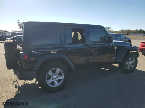 2021 Jeep Wrangler Unlimited Sport S with VIN 1C4HJXDN0MW701560, listed as a Copart auction lot 80508964 with 0 mi miles and Salvage Title. Bid and sale history available at carsss.com. Image 3.
