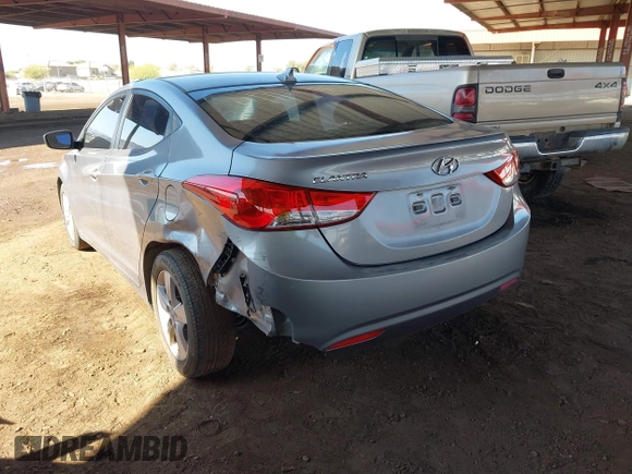 2012 Hyundai Elantra Limited with VIN KMHDH4AE3CU307375, listed as a IAAI auction lot 41857246 with 183,389 mi miles. Bid and sale history available at carsss.com. Image 6.