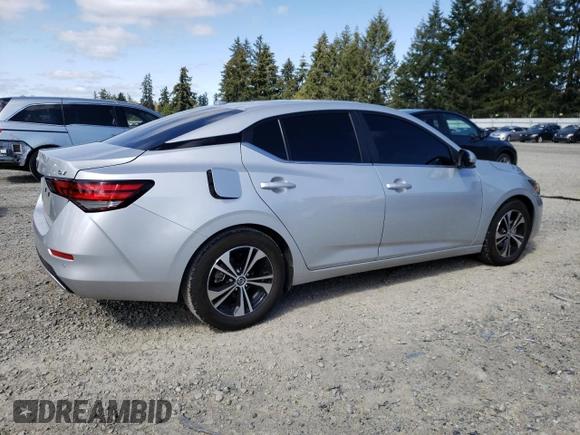 2023 Nissan Sentra SV with VIN 3N1AB8CV3PY317715, listed as a Copart auction lot 54858705 with 25,658 mi miles and Salvage Title. Bid and sale history available at DreamBid. Image 3.
