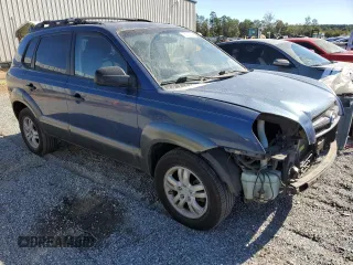 2007 Hyundai Tucson SE with VIN KM8JN12D37U671575, listed as a Copart auction lot 75010934 with 160,661 mi miles and Salvage Title. Bid and sale history available at carsss.com. Image 4.