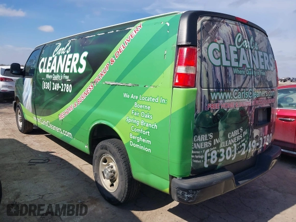 2016 Chevrolet Express Cargo Van with VIN 1GCWGBFF8G1129945, listed as a IAAI auction lot 41679828 with 270,498 mi miles. Bid and sale history available at carsss.com. Image 3.