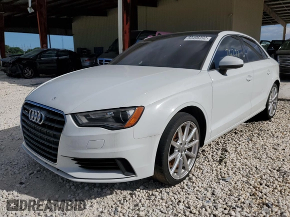 2015 Audi A3 2.0T Premium Plus with VIN WAUEFGFF0F1136864, listed as a Copart auction lot 60496392 with 76,292 mi miles. Bid and sale history available at carsss.com. Image 2.