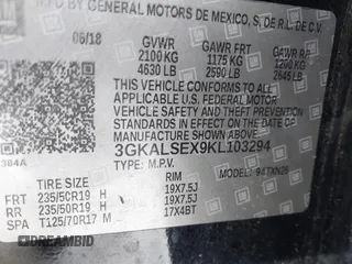 2019 GMC Terrain Denali with VIN 3GKALSEX9KL103294, listed as a IAAI auction lot 41222541 with 114,984 mi miles. Bid and sale history available at carsss.com. Image 9.