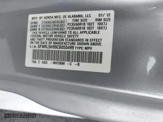 2012 Honda Odyssey Touring with VIN 5FNRL5H99CB055499, listed as a IAAI auction lot 41916534 with 278,435 mi miles. Bid and sale history available at carsss.com. Image 9.