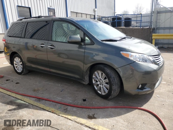 2011 Toyota Sienna XLE with VIN 5TDDK3DC5BS014543, listed as a Copart auction lot 51764155 with 155,207 mi miles and Salvage Title. Bid and sale history available at carsss.com. Image 4.