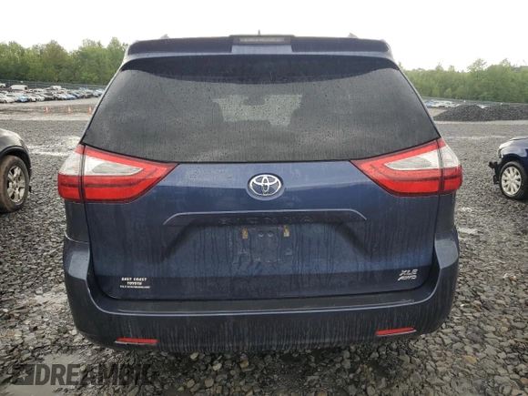 2018 Toyota Sienna XLE with VIN 5TDDZ3DC9JS196337, listed as a Copart auction lot 56890985 with 195,104 mi miles and Salvage title. Bid and sale history available at DreamBid. Image 6.