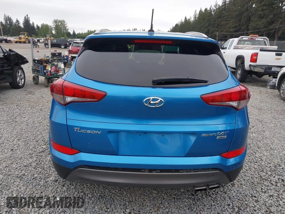 2016 Hyundai Tucson Eco with VIN KM8J3CA24GU037886, listed as a IAAI auction lot 42128589 with 95,891 mi miles. Bid and sale history available at carsss.com. Image 16.