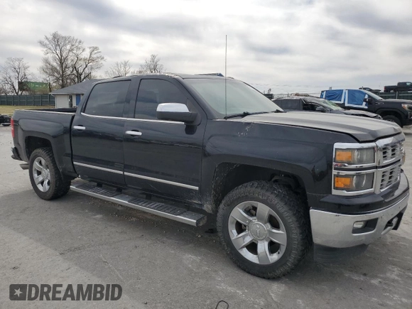 2015 Chevrolet Silverado 1500 LTZ with VIN 3GCUKSEC0FG518950, listed as a Copart auction lot 50194585 with 199,482 mi miles and Salvage Title. Bid and sale history available at carsss.com. Image 4.