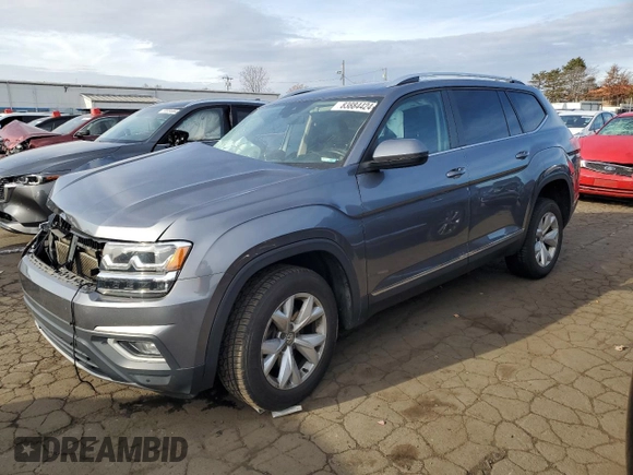 2018 Volkswagen Atlas SEL with VIN 1V2MR2CA6JC525585, listed as a Copart auction lot 83884424 with 114,543 mi miles and Salvage title. Bid and sale history available at DreamBid. Image 1.