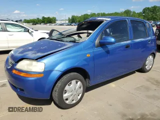 2004 Chevrolet Aveo with VIN KL1TD62694B222348, listed as a Copart auction lot 57131405 with 104,521 mi miles and Salvage title. Bid and sale history available at DreamBid. Image 1.