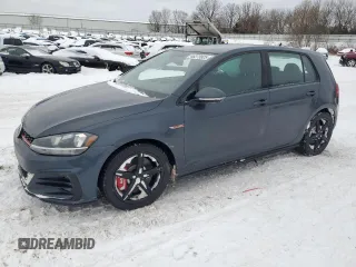 2020 Volkswagen Golf GTI S with VIN 3VW6T7AU0LM010005, listed as a Copart auction lot 46279925 with 66,307 mi miles and Salvage Title. Bid and sale history available at carsss.com. Image 1.