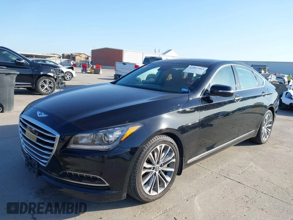 2015 Hyundai Genesis 3.8L with VIN KMHGN4JEXFU035238, listed as a IAAI auction lot 42007463 with 96,557 mi miles and . Bid and sale history available at DreamBid. Image 2.
